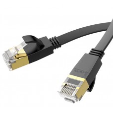 Патч-корд Hoco US07 General pure copper flat network cable (L-1M) Чорний