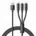 Кабель McDodo 3 in 1 USB-A to USB-C+Lightning+Micro USB Data Cable 1.2M CA-5790 Чорний
