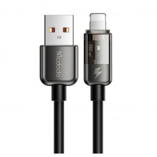 Кабель McDodo Auto Power Off Lightning Transparent Data Cable 1.2m CA-3140 Чорний