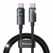 Кабель McDodo Horizontal LED Display 100W USB-C to USB-C Data Cable 1.2m CA-5610 Чорний