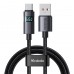 Кабель McDodo Horizontal LED Display 6A USB-A to USB-C Data Cable 1.2m CA-6520 Чорний