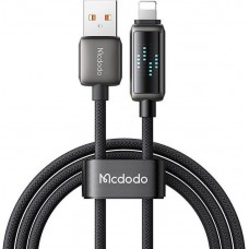 Кабель McDodo LED Display USB-A to Lightning Data Cable 1.2m Чорний