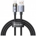 Кабель McDodo Lightning Transparent Cable with Charging Light 1.2m CA-6910 Чорний