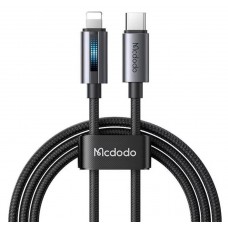 Кабель McDodo Type-C to Lightning 36W Cable With Breathing Light 1.2m Чорний