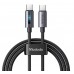 Кабель McDodo Type-C to Type-C 100W Cable With Breathing Light 1.2m Чорний