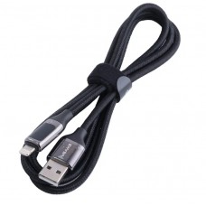 Кабель USAMS SJ543 U78 Lightning Digital Display Charging  Data Cable 1.2M Чорний