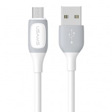 Кабель USAMS SJ597 Micro 2A Bicolor Charging  Data CableJelly Series 1M Білий