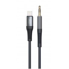 Кабель AUX XO NB-R193A Lightning to 3,5mm adapt audio Чорний