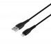 Кабель XO NB-P163 2.4A USB cable for Lightning 1M Чорний
