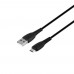 Кабель XO NB-P163 2.4A USB cable for micro 1M Чорний