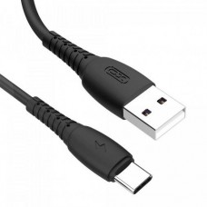 Кабель XO NB-P163 2.4A USB cable for Type-c 1M Чорний