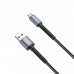 Кабель XO NB215 2.4A Intelligent conversion light braided data cable Micro cable Чорний