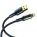 Кабель XO NB229 transparent design waven 2.4A Lighting usb cable Чорний