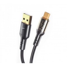 Кабель XO NB229 transparent design waven 2.4A Micro usb cable Чорний