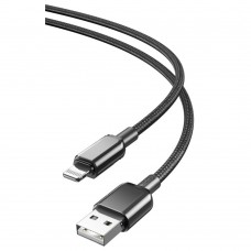Кабель XO NB249 5A PVC Shiny Colorful Lightning Data Cable Чорний