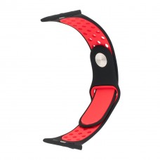 Ремінець Nike Sport Apple Watch 42/44/45/46/49 мм Чорний+Червоний (18) S Ремінець Nike Sport Apple Watch 42/44/45/46/49 мм Чорний+Червоний (18) S