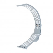 Ремінець Nike Sport Apple Watch 42/44/45/46/49 мм Сірий/Білий L Ремінець Nike Sport Apple Watch 42/44/45/46/49 мм Сірий/Білий L