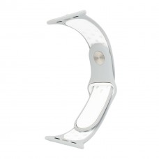 Ремінець Nike Sport Apple Watch 42/44/45/46/49 мм Сірий/Білий S Ремінець Nike Sport Apple Watch 42/44/45/46/49 мм Сірий/Білий S