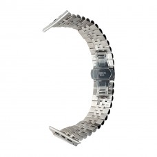 Ремінець Rolex Steel 5 Beads Apple Watch 42/44/45/46/49 mm Сріблястий Ремінець Rolex Steel 5 Beads Apple Watch 42/44/45/46/49 mm Сріблястий