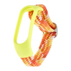 Ремінець Braided Buckle Enhanced Mi Band 3/4/5/6/7 Lime Помаранчевий