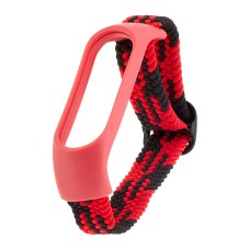 Ремінець Braided Buckle Enhanced Mi Band 3/4/5/6/7 Червоний Чорний Ремінець Braided Buckle Enhanced Mi Band 3/4/5/6/7 Червоний Чорний