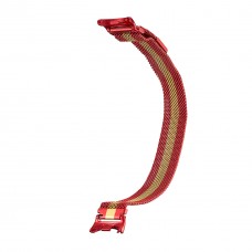 Ремінець Міланська Петля Mi Band 8/9/10 Червоний/Gold (26)