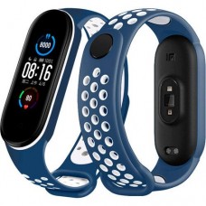 Ремінець Nike Sport Mi Band 5/6 Dark Синій/Білий Ремінець Nike Sport Mi Band 5/6 Dark Синій/Білий