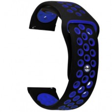 Ремешок Nike Sport 20 mm Watch Active/Galaxy S4 42 mm/Gear S2/Xiaomi Amazfit Чорний/Синій (S)