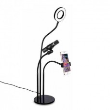 Кільцева лампа + Холдер для смартфона і мікрофона XO BGD006 / LS-90 Чорний