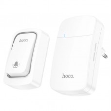 Дверний дзвінок Hoco HI26 self-poweЧервоний wireless doorbell(EU) Білий