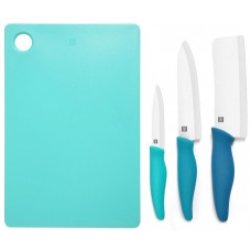 Кухонний набір Huo Hou Fire Ceramic Knife Cutting Board Set Синій