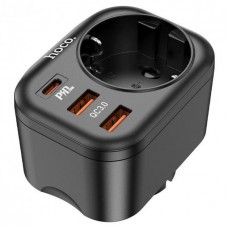Мережевий фільтр Hoco NS3 Multifunctional socket including 1C2A PD20W fast charge ( EU / GER ) чорний