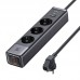 Мережевий фільтр McDodo 6-in-1 30W GaN Surge Protection Power Strip (EU) Чорний