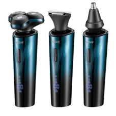 Електробритва VGR V-303, 3 в 1, 3 насадки, IPX7, LED display, Зелений