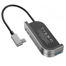 USB-хаб Baseus Bend Angle No.7 Multifunctional Type-C Converter Темно-сірий USB-хаб Baseus Bend Angle No.7 Multifunctional Type-C Converter Темно-сірий
