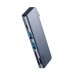 USB-хаб Baseus Harmonica Five-in-one HUB Adapter Сірий