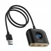 USB-хаб Baseus Square round 4 in 1 USB HUB Adapter(USB3.0 TO USB3.0*1+USB2.0*3) 1m Чорний (CAHUB-AY01