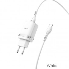 Адаптер сетевой HOCO Type-C cable Smart FCP/AFC C12Q |1USB, 3A, 18W, QC3.0|