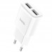 Адаптер сетевой HOCO Star round dual port charger C88A |2USB, 2.4A|