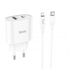 Адаптер сетевой HOCO Type-C to Lightning Cable Lineal C95A |1USB/1Type-C, PD/QC, 20W/3A|