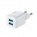 Блок - Адаптер сетевой JOYROOM Mini dual Port smart fast charge L-2A121 2USB 2.4A белый