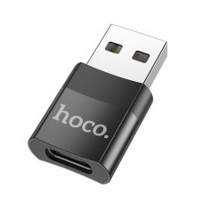 Переходник HOCO USB to Type-C female adapter UA17 ток до 3A (адаптер USB-C мама - USB 2.0 папа)
