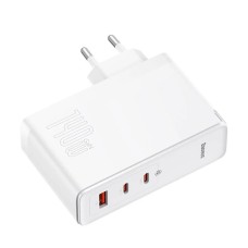 Адаптер - блок на 3 порта - зарядное Baseus Gan5 Pro Fast Charger 140W (CCGP100202) + кабель C to C