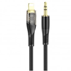 Кабель HOCO 3.5mm to lightning Transparent Discovery Edition Digital audio conversion cable UPA25 |1M|
