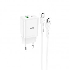 Адаптер сетевой HOCO Type-C to Type-C Cable Founder charger set N28 |1USB/1Type-C, 20W/3A, PD/QC|