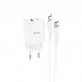 Адаптер сетевой HOCO Type-C to Type-C Cable Founder charger set N28 |1USB/1Type-C, 20W/3A, PD/QC|