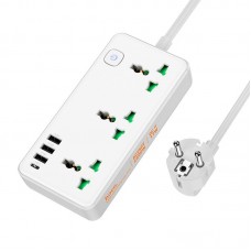 Удлинитель сетевой HOCO Storm 3-position socket AC7A |3USB/1Type-C, 3.4A/17W|