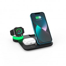 Зарядка Qi 4in1 wireless charger RGB X499 |Phone/Watch/Earphones, 15W Max|