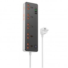 Удлинитель сетевой HOCO Rico 5-position socket AC14A |3USB/1Type-C, PD/QC, 3A/30W|