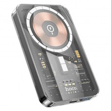 Магнитный беспроводной павер банк HOCO Q14 Ice Crystal magnetic fast charging power bank 5000mah черный